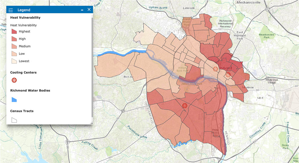 Overlaying Maps of Heat Sensitive Areas