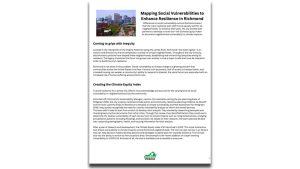 Mapping Social Vulnerabilities to Enhance Resilience in Richmond
